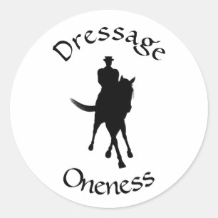Dressage Is Oneness  Classic Round Sticker