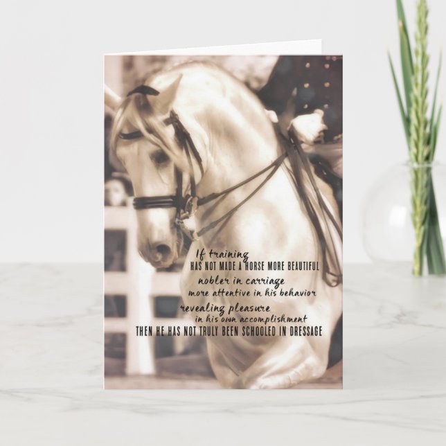 DRESSAGE PERFECTION Greeting Card (Front)