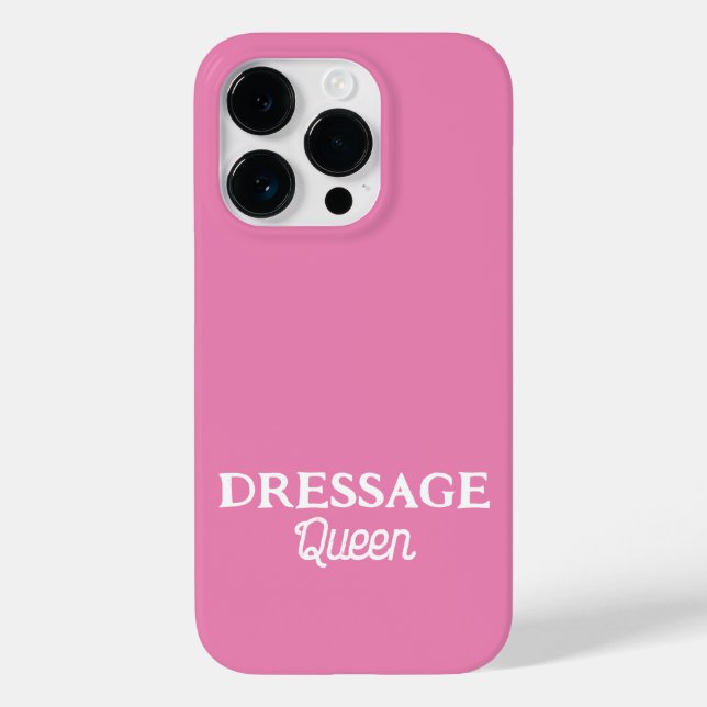 Dressage Queen Cute Pink Script Equestrian Case-Mate iPhone Case (Back)