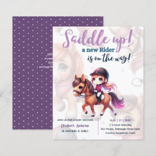 Dressage Rider Baby Girl Shower Horse Rider on Way