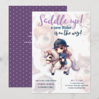 Dressage Rider Baby Girl Shower Horse Rider on Way