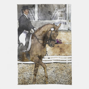 Dressage Rider Kitchen Towel