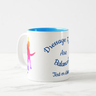 Dressage Riders Are Balanced Color Silhouette  Two-Tone Coffee Mug