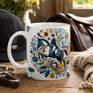 Dressage Riding Rider Horse Mug