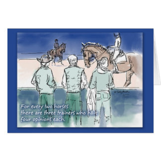 Dressage Three Trainers Card