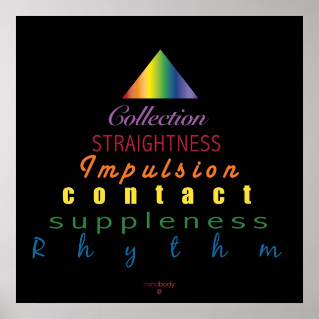 Dressage Training Scale Pyramid Poster (Front)