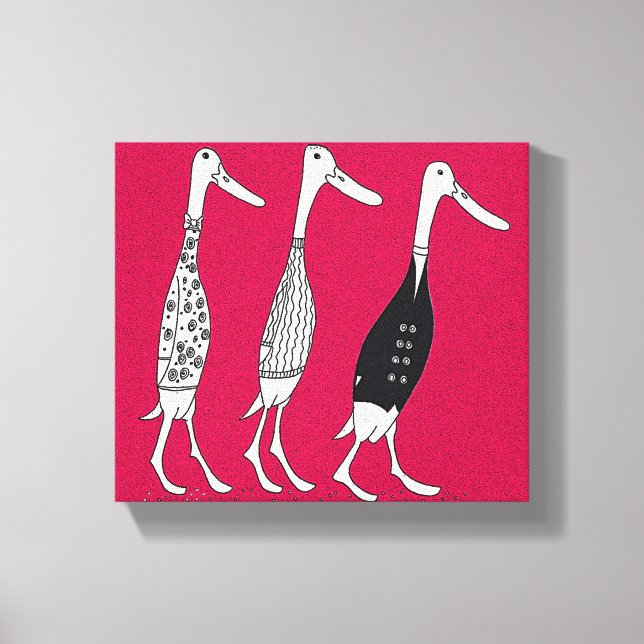 Dressed ducks canvas print (Front)