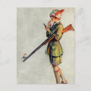 Dressed For Hunting Postcard