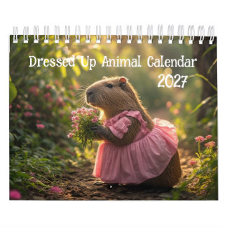 Dressed Up Animal Calendar 2027