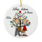 Dressed Up Couple With Dog Personalized Ornament