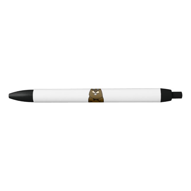 Dressed up Groundhog Black Ink Pen (Front)