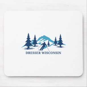 Dresser Wisconsin Ski Resort Skiing Skier  Mouse Pad