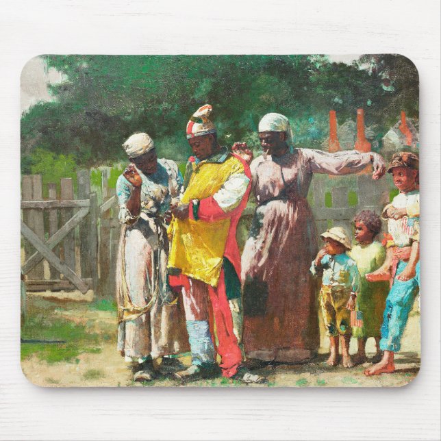 Dressing for the Carnival by Winslow Homer Mouse Pad (Front)