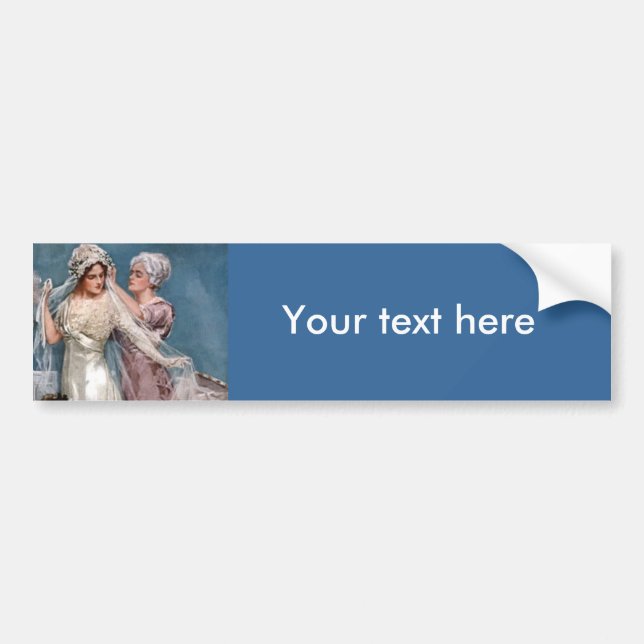 Dressing the Bride Bumper Sticker (Front)