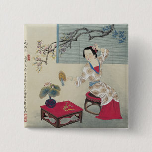 Dressing up in the Morning 2 Inch Square Button