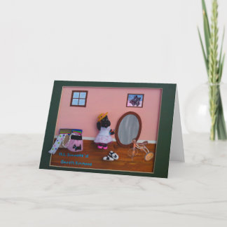 Dressing Up Scottie Greeting Card