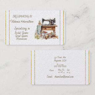 Dressmaker Bridal Gowns Grad Gowns Business Card