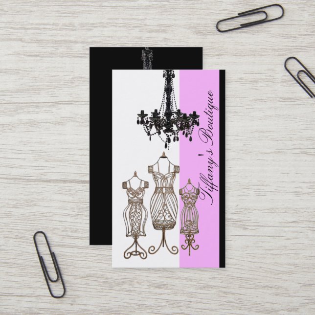 Dressmaker Mannequin Sewing Fashion Designer Business Card (Front/Back In Situ)