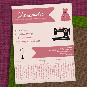 Dressmaker Tear Off Strips Flyer