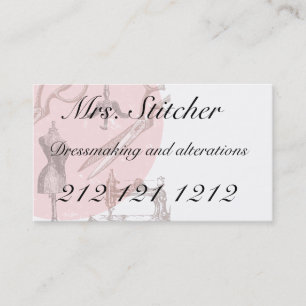 Dressmaking or sewing themed business card