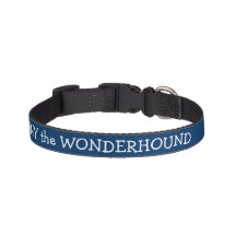 Dressy Midnight Blue Dog Collar Personalized