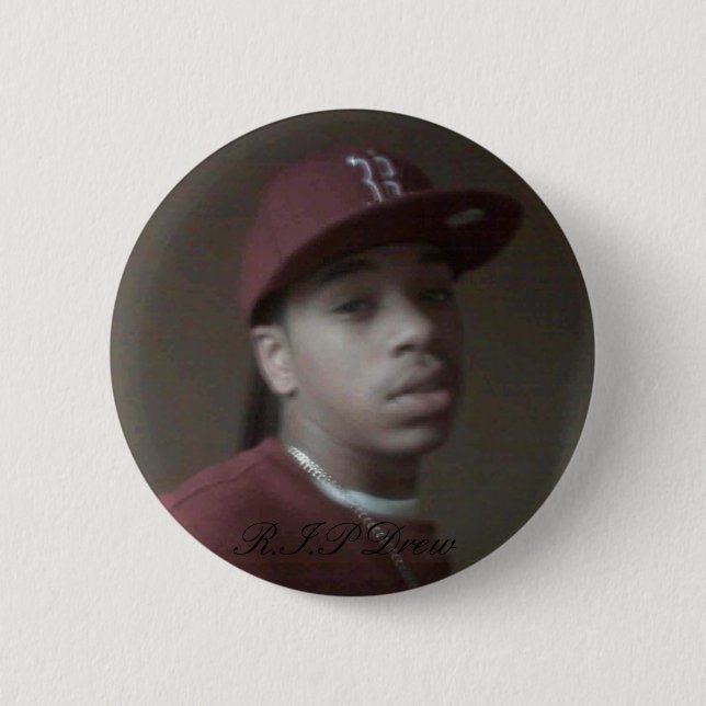 drew silva , R.I.P Drew 2 Inch Round Button (Front)