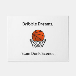Dribble Dreams, Slam Dunk Scenes Basketball Doormat