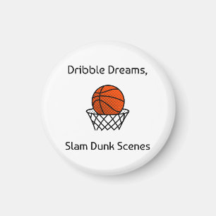 Dribble Dreams, Slam Dunk Scenes Basketball Magnet