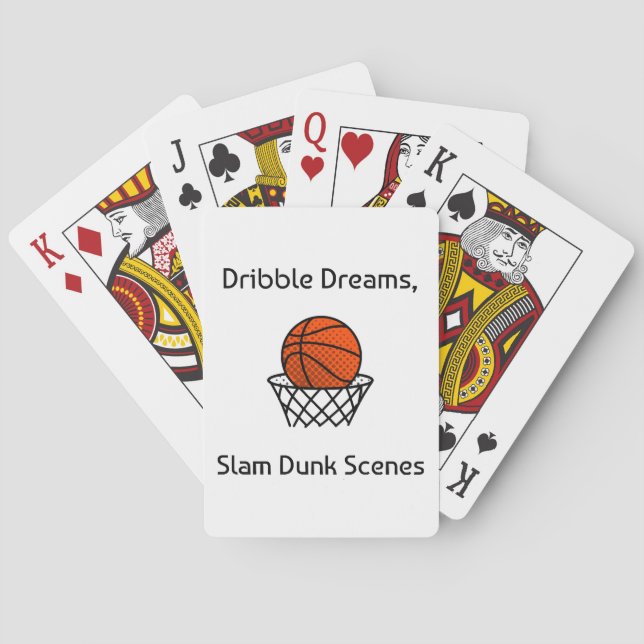 Dribble Dreams, Slam Dunk Scenes Basketball Playing Cards (Back)
