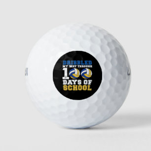 Dribbled My Way Through 100 Days School Volleyball Golf Balls