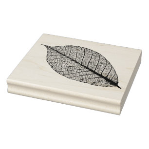 Dried Autumn Leaf Rubber Stamp