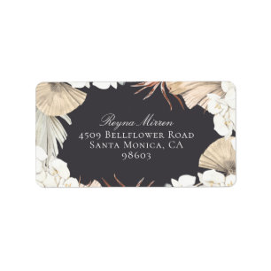 Dried Botanical Frame Address Label