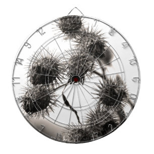 Dried burdock dartboard