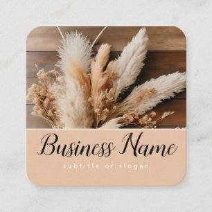 Dried Floral Boho Aesthetic Business Card