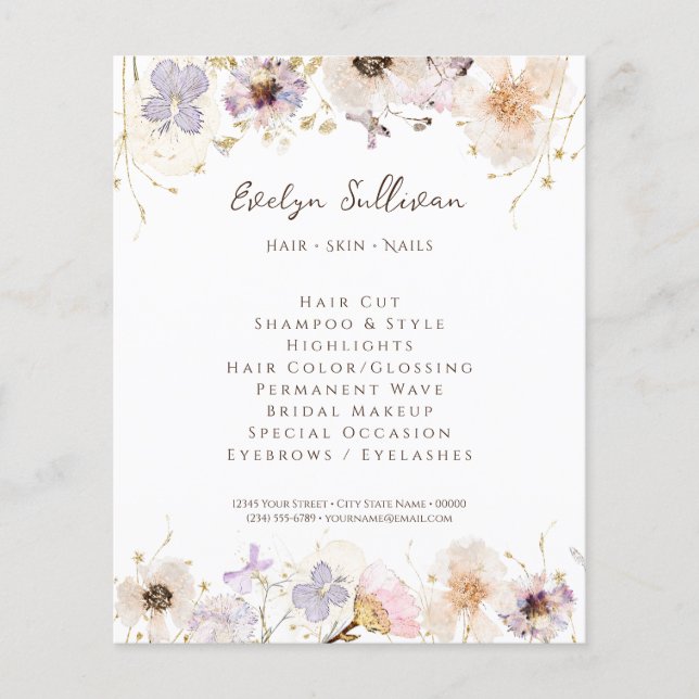 Dried flowers flyer (Front)