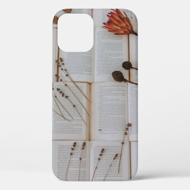 Dried flowers on books Case-Mate iPhone case (Back)