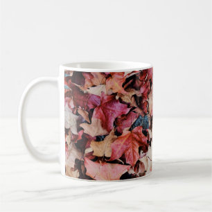 Dried leaves coffee mug