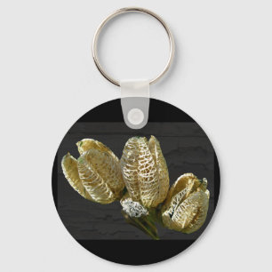 Dried Lily Seed Pods Keychain