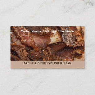 Dried meat biltong jerky cured photography business card