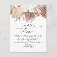 Dried Palm Leaves Foliage Baby Shower Thank You