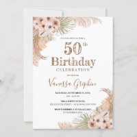 Dried Palm Leaves Pampas Grass 50th Birthday