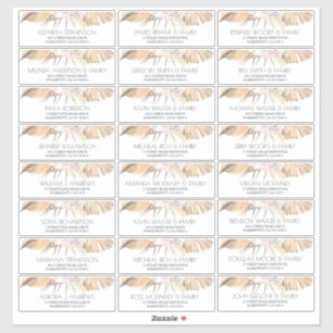 Dried Palm Leaves Small Guest Names Address Labels