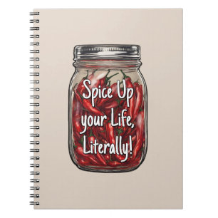 Dried Peppers Jar Notebook