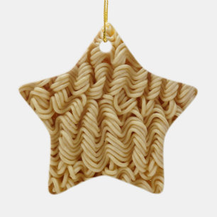 Dried ramen noodles ceramic ornament