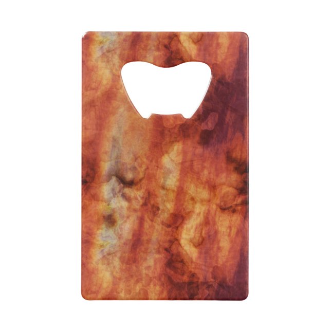 Dried Red Flowers Abstract Wallet Bottle Opener (Front)
