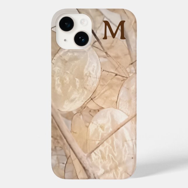 Dried Silver Dollar Photo Custom Single Initial Case-Mate iPhone Case (Back)