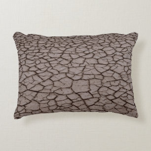 Dried soil accent pillow