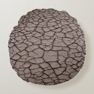 Dried soil round pillow