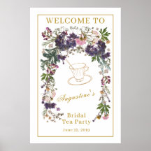 Dried Wildflower Bridal Tea Welcome