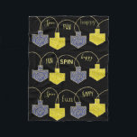 Driedel Fun Hanukkah Fleece Blanket<br><div class="desc">Personalize "Dreidel Fun" Fleece Blanket/Small Personalize by deleting text and adding your own messages. Choose your favourite font style, size, and colour. Background colour can be changed out. Design can also be added to blanket sizes, medium and large. Size: Fleece Blanket, 30"x40" It’s hard to cuddle by yourself. But with...</div>